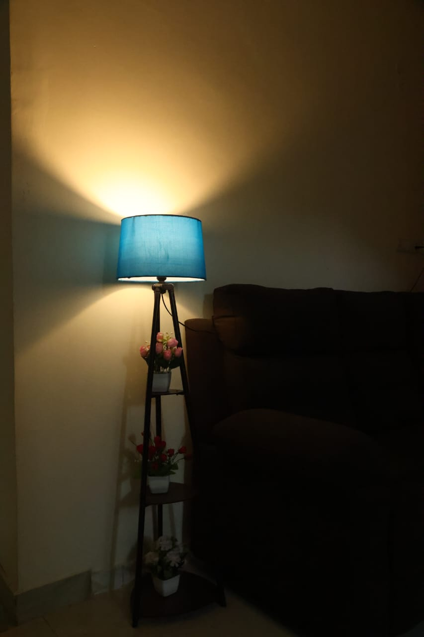 Decorative floor lamp in the living area